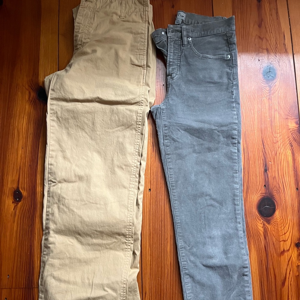 J. Crew Khaki and Gray Pants Duo